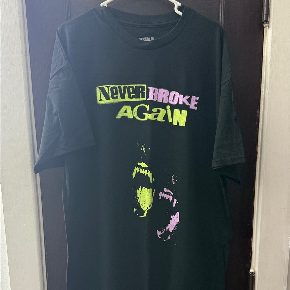 Never Broke Again Black Graphic T-Shirt
